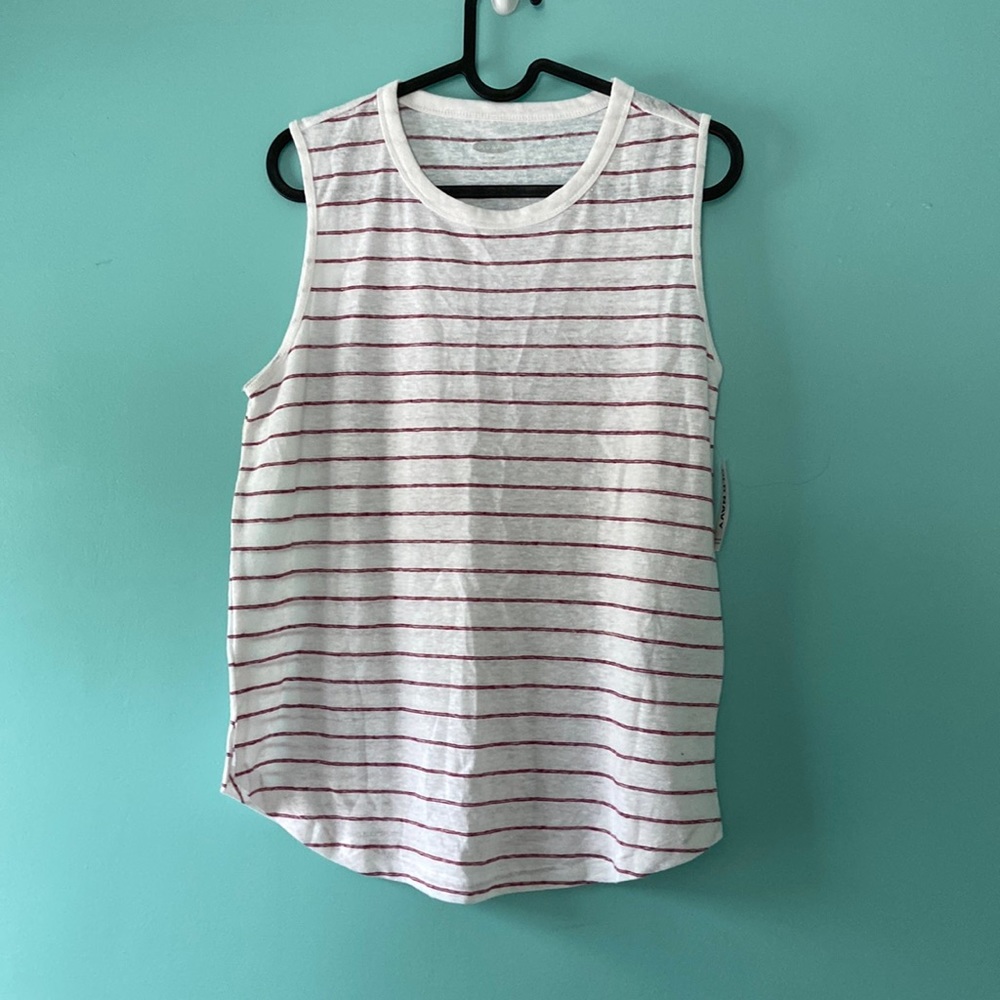 Size small Old Navy red and white striped tank top